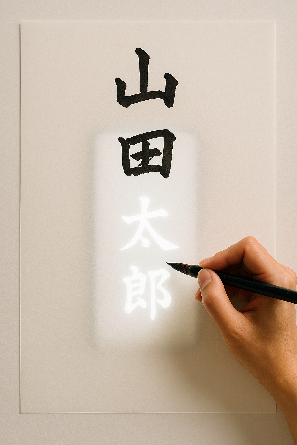 筆ペンで文字をなぞって書く方法